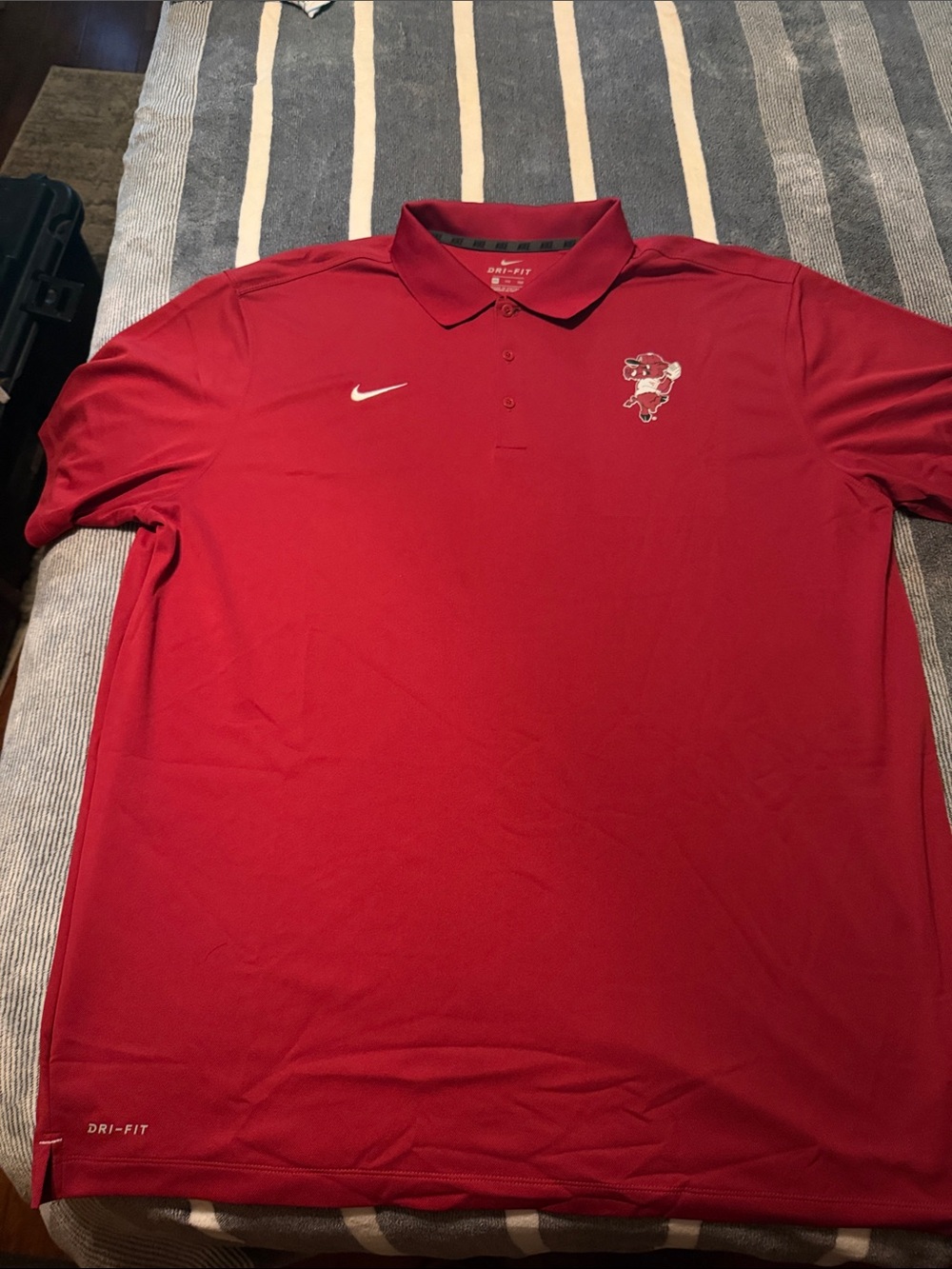 Nike Red Men's Polo - Arkansas Razorback Baseball